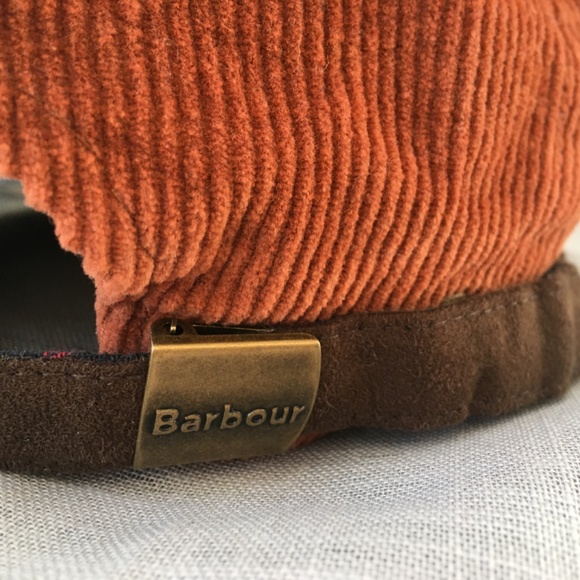 BARBOUR AYTON BURNT ORANGE CORDUROY MENS BASEBALL CAP ONE SIZE - Picture 7 of 12